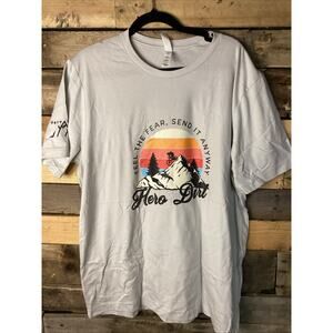 Men’s Hero Dirt Silver T Shirt Size XL